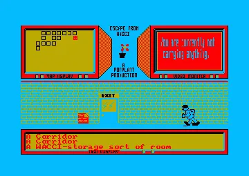 Escape From Wacci (UK) (128K) (1989) (PD) screen shot game playing